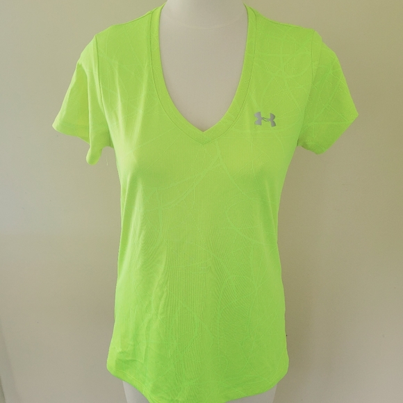 Under Armour Tops - Under Armour Defense neon jacquard tee size small